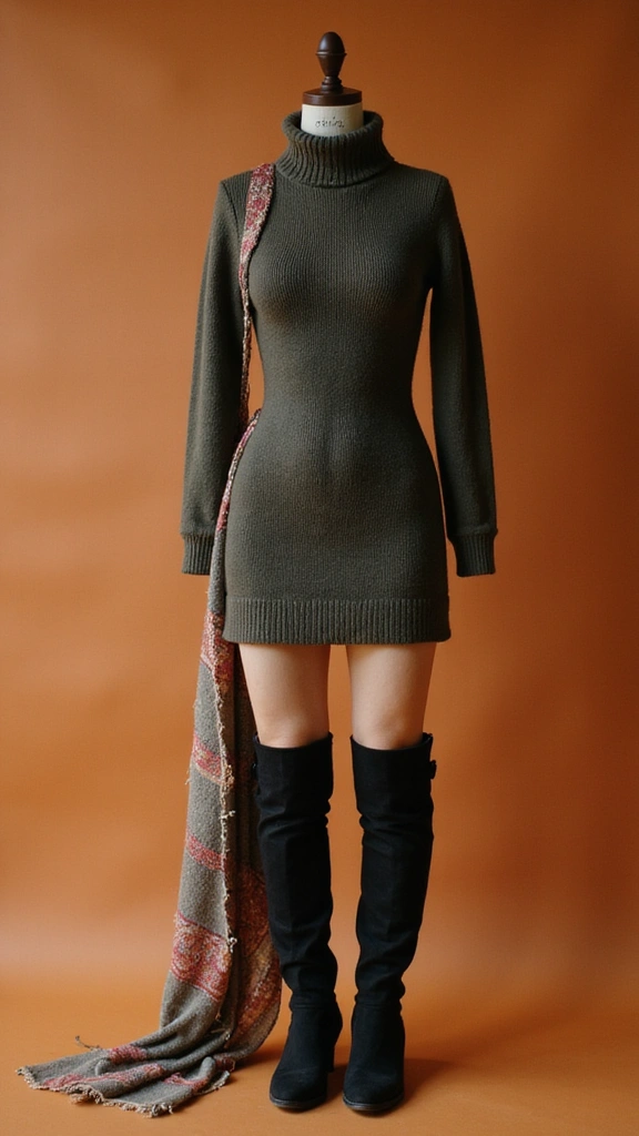 29 Classy Women Dresses That'll Make You the Center of Attention! - 24. Stylish Turtleneck Dress