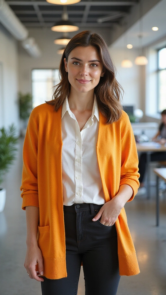23 Chic Summer Work Outfits for Women in Their 30s (Look Confident & Stylish!) - 5. Lightweight Cardigans