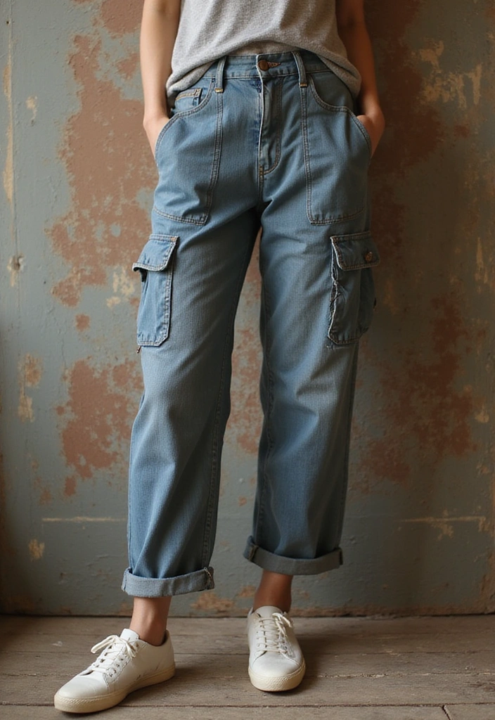 22 Sporty Cargo Pants That Combine Comfort and Style Perfectly! - 7. Vintage-Inspired Cargo Pants