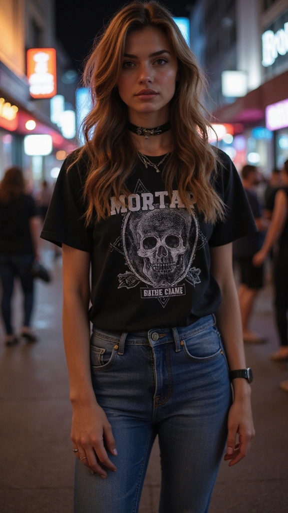 30 Casual Night Out Outfits That Will Make You the Star of the Night! - 9. Edgy Outfit with Graphic Tee