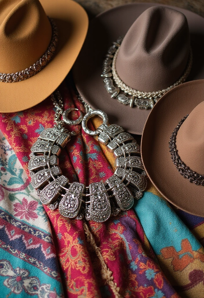 30 Stunning Cowboy Outfits for Women 40+ That Will Turn Heads! - 7. Statement Accessories to Elevate Your Look