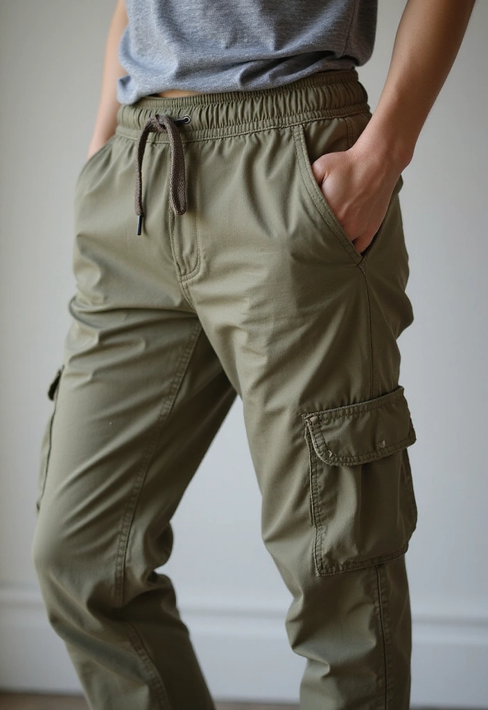 22 Sporty Cargo Pants That Combine Comfort and Style Perfectly! - 12. Cargo Pants with Elastic Waistbands