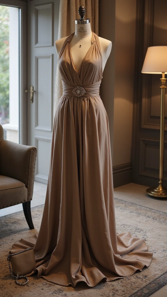 29 Classy Women Dresses That'll Make You the Center of Attention! - 20. Elegant Halter Neck Dress
