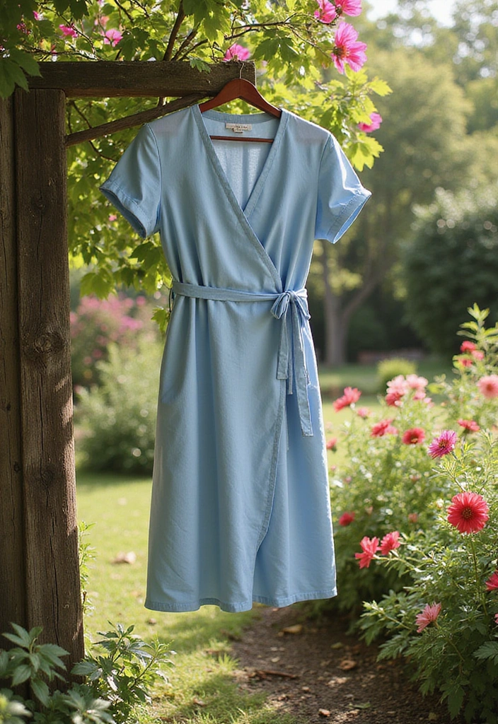30 Trendy Casual Summer Vacation Outfits for Women That Are Perfect for Wanderlust! - 26. Modern Wrap Dress
