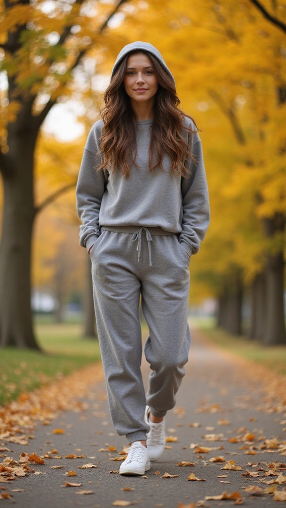25 Fall Outfits Women Will Adore (Get Ready to Turn Heads!) - 20. Relaxed Fit Joggers with Stylish Hoodie