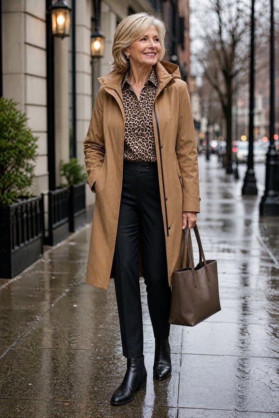 animal prints meet waterproof neutrals