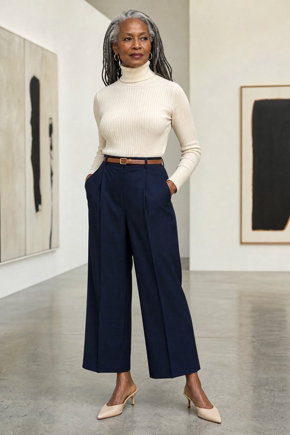 ankle grazing tailored hemline elegance