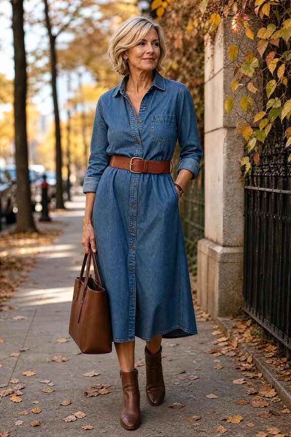 belt creates intentional denim waist