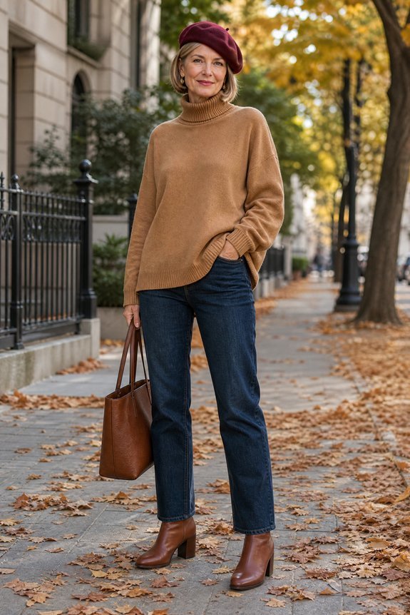 beret balanced coat fabric contrast