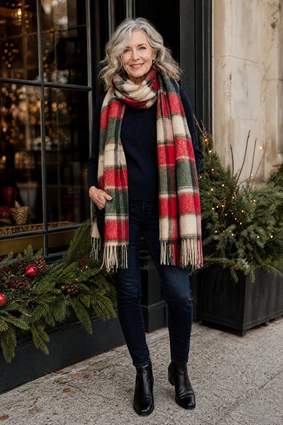 bold scarf elevates outfits