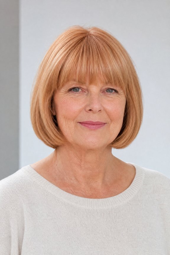 brow grazing soft swept fringe