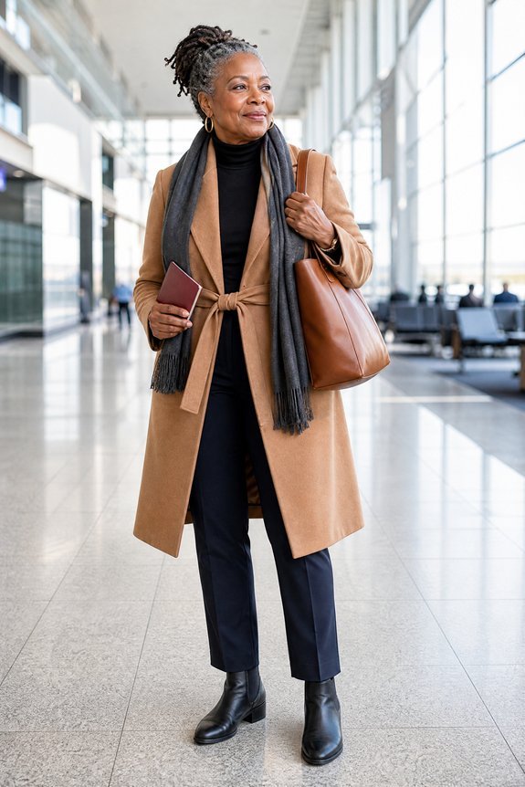 chic winter travel outfits