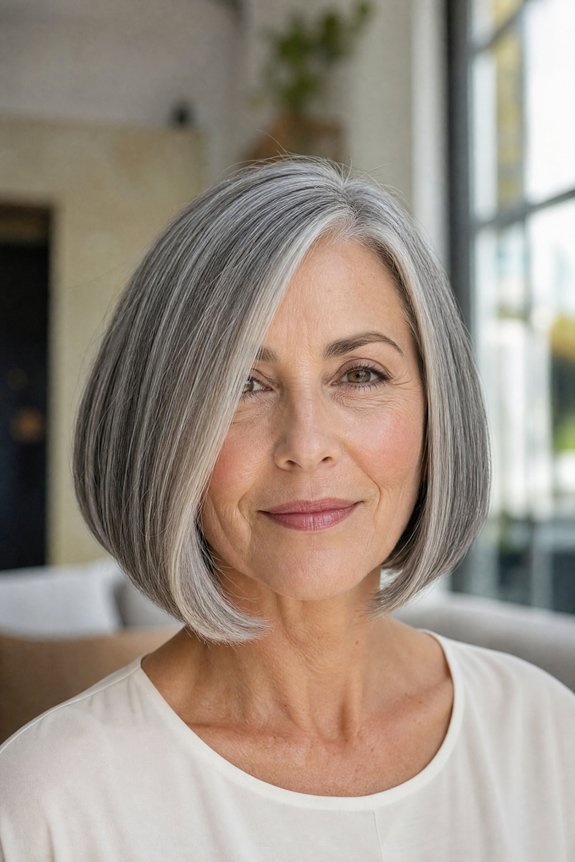chin length jaw framing bob