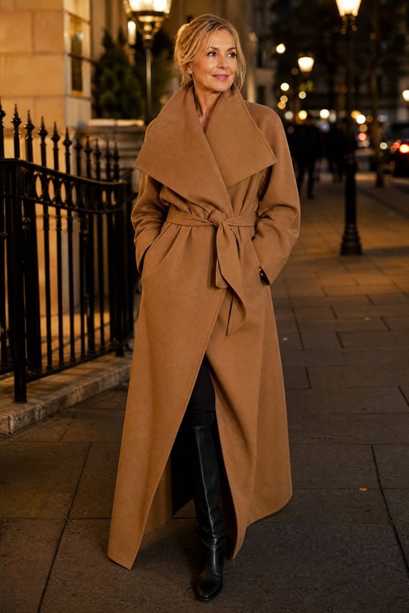 coat as the entire outfit