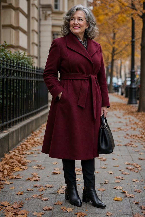 cozy coat cinches waist