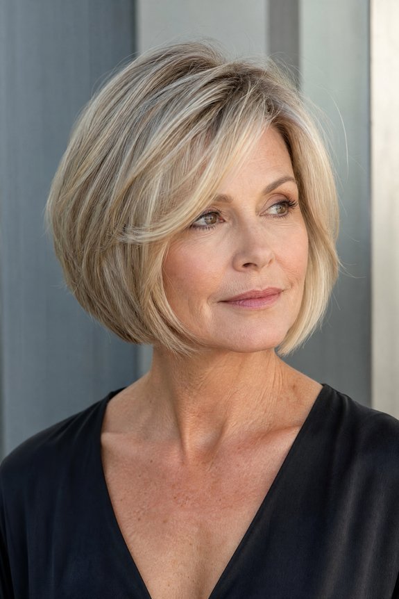 elegant short layered bob