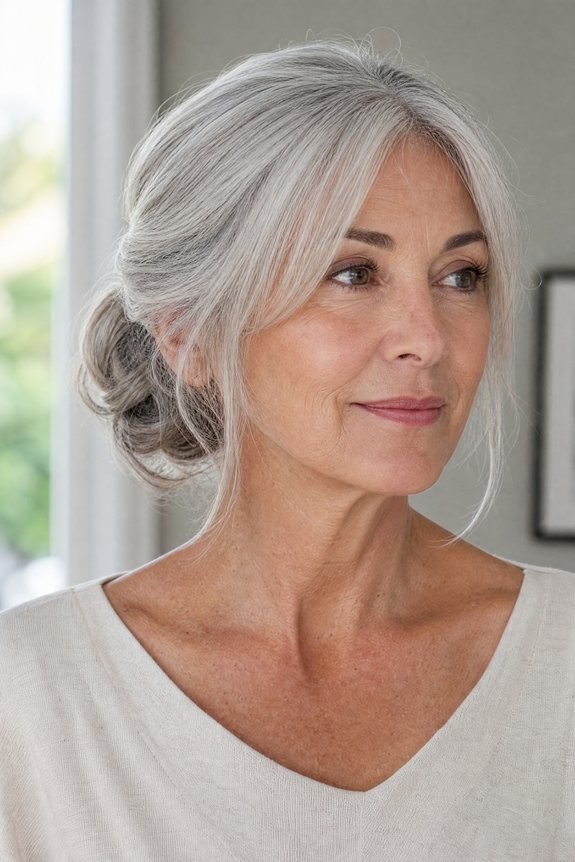 elegant updos for mature shoulders