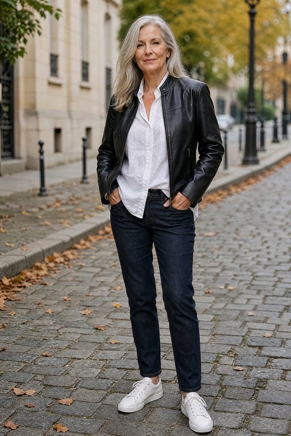 fitted leather balanced proportions