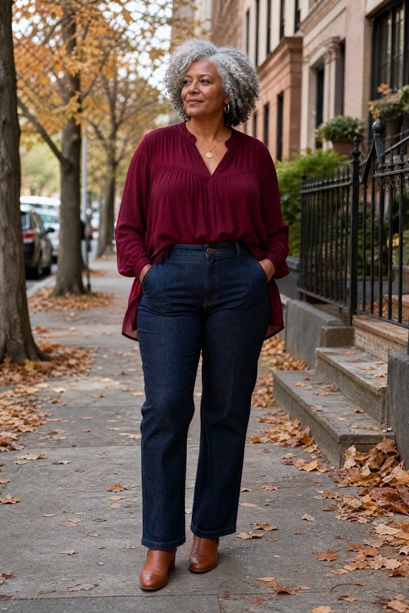 flattering high rise tapered denim