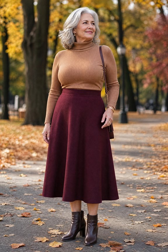 flattering structured midi skirt