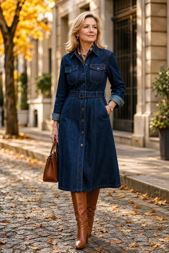 hemline defines denim dress silhouette