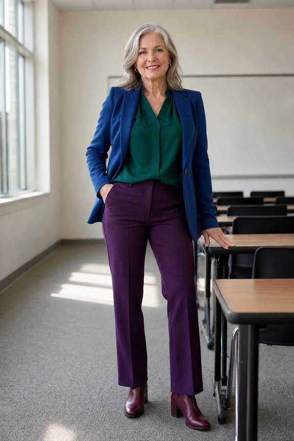 jewel tone classroom outfit combinations