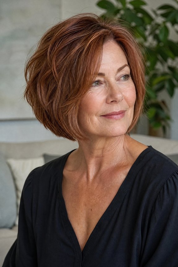 layered bob creates volume