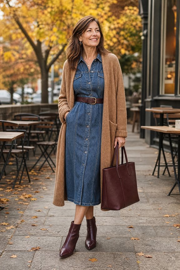 layered tailored denim silhouettes