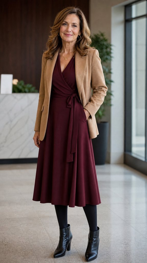 layered winter wrap styling