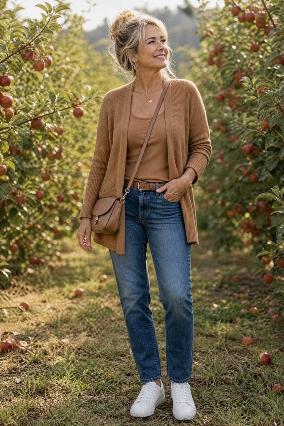 lightweight cardigan set styling