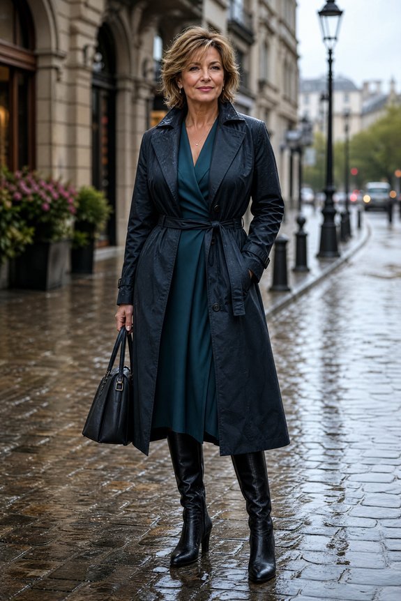 longline waterproof wrap dress