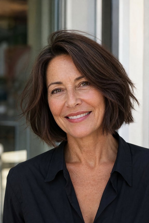 low maintenance textured bob