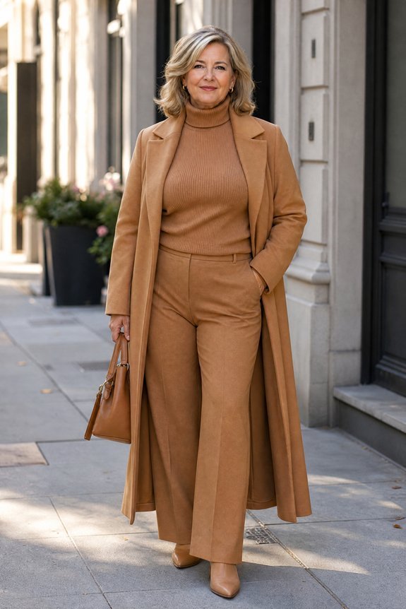 monochrome long line slimming silhouette