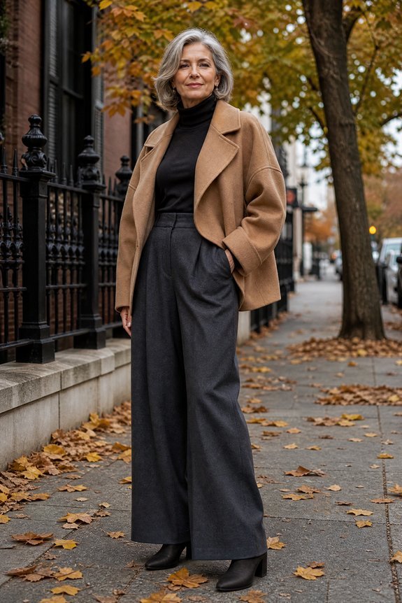oversized jacket wide leg balance