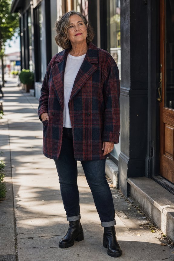 oversized plaid blazer styling