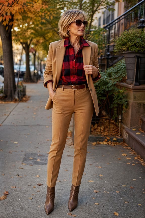 polished layered flannel outfit