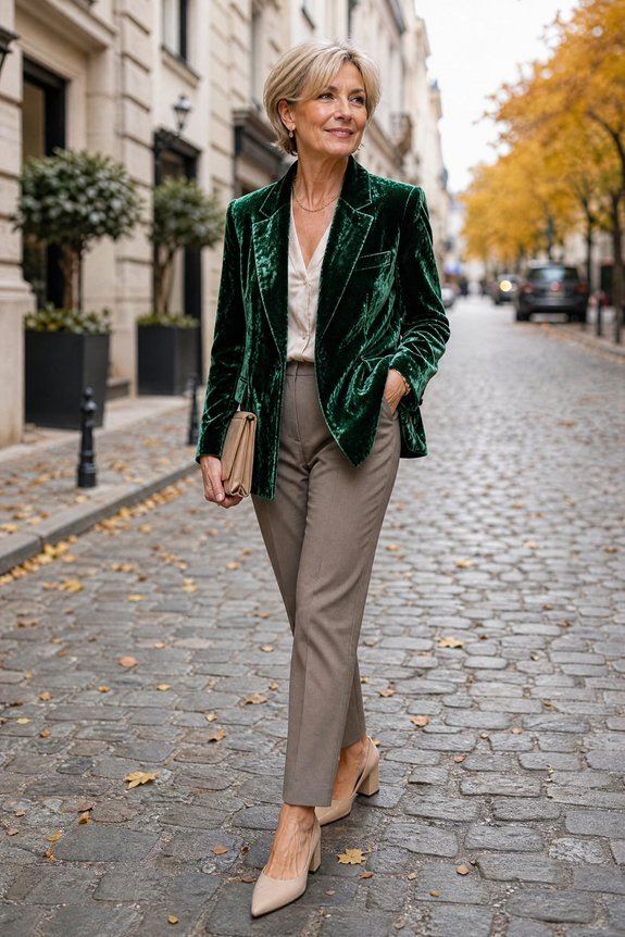refined shoes complement velvet