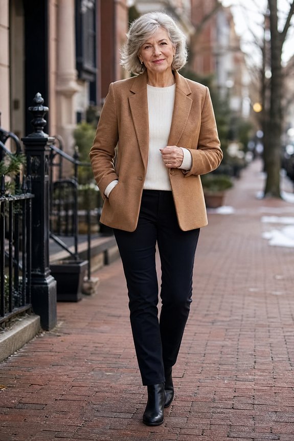 relaxed blazer fitted thermal
