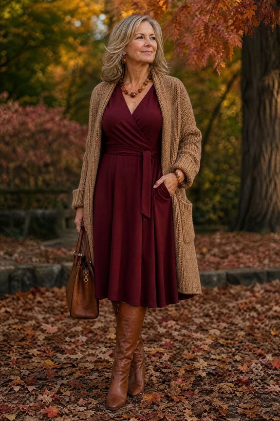 rich autumnal hues anchor outfits