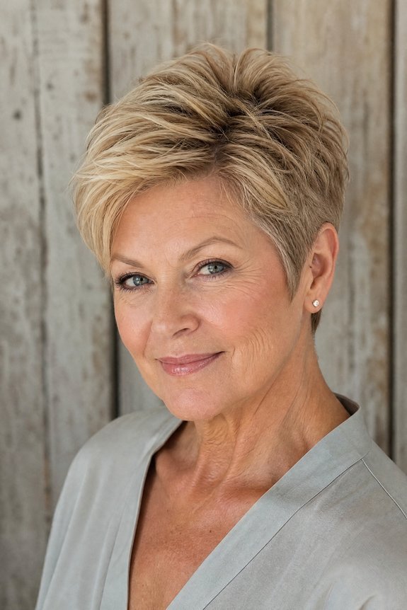 silver textured pixie volume