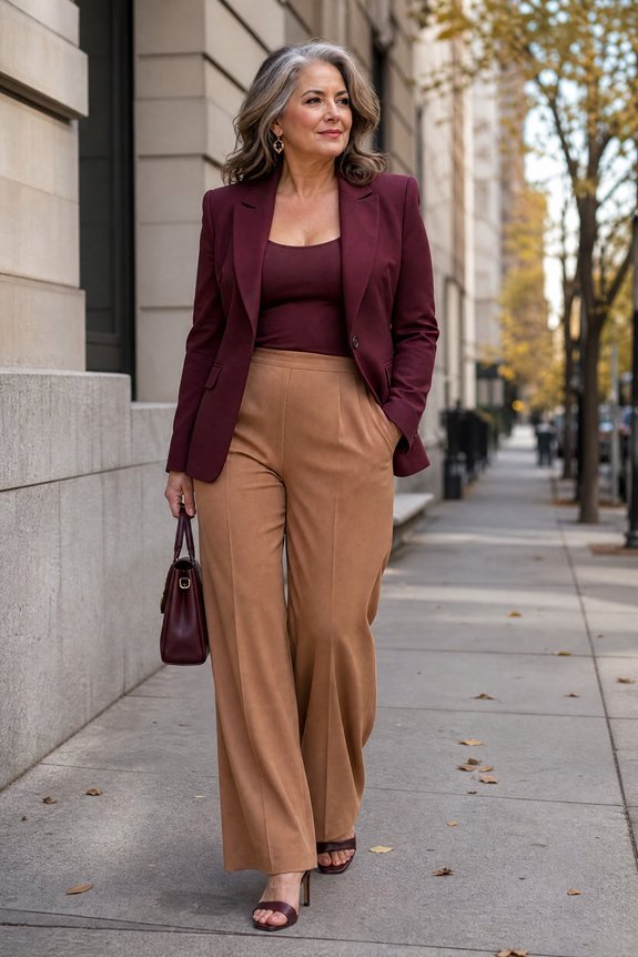structured blazer flowy pants