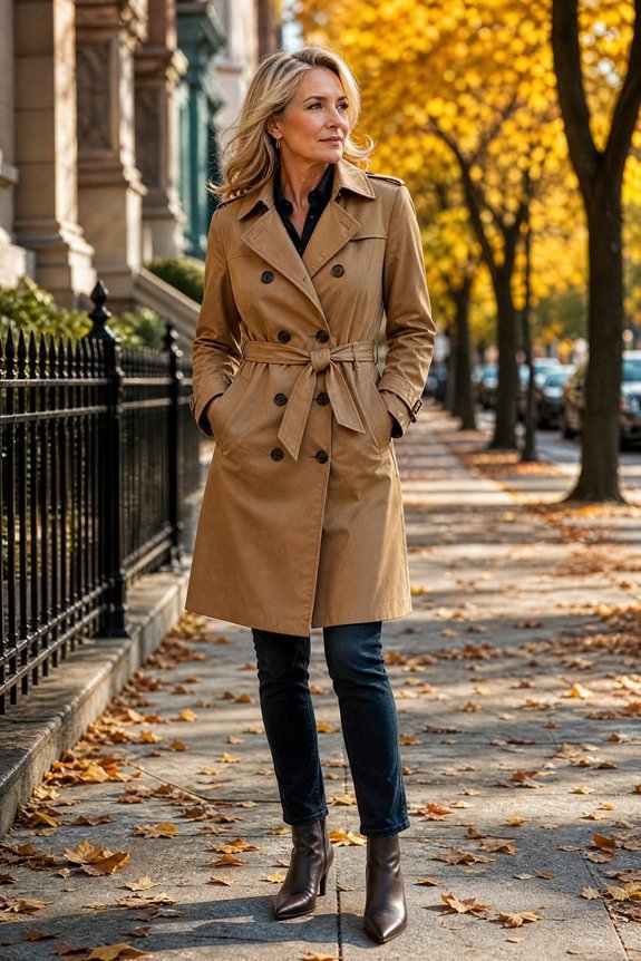 tailored trench dark skinny