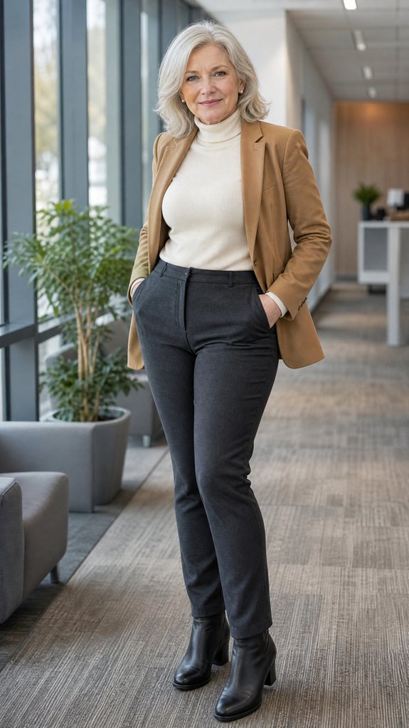 thermally lined polished dress pants