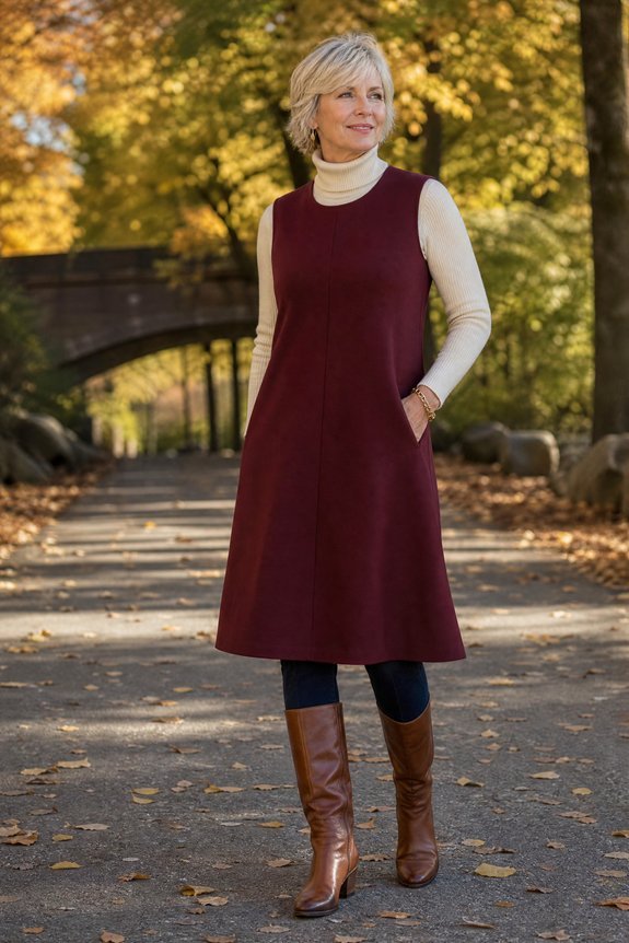 thin turtleneck beneath dresses