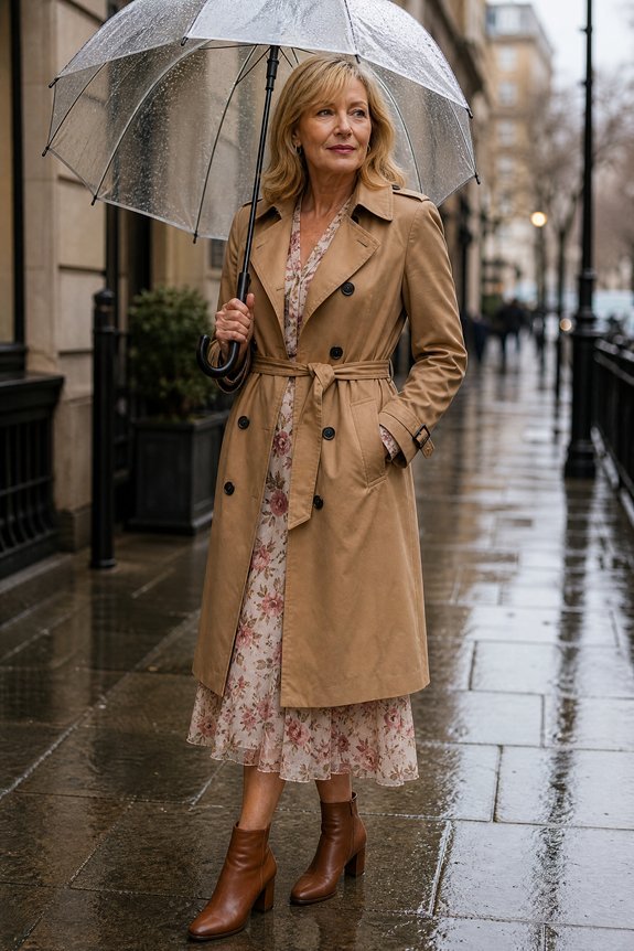 trench anchors soft florals