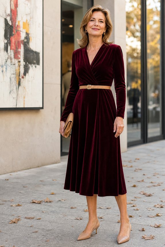 velvet balanced with matte fabrics