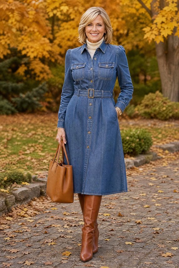 versatile denim dress styling
