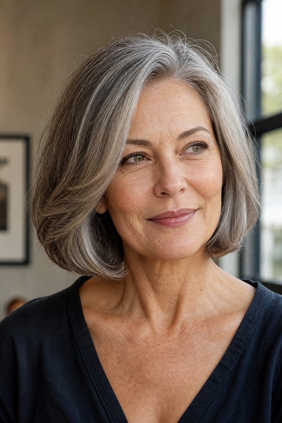 warm rooted silver balayage