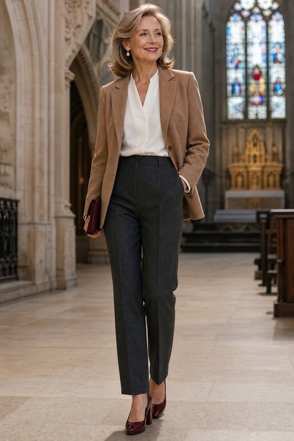 wool trousers with blazers