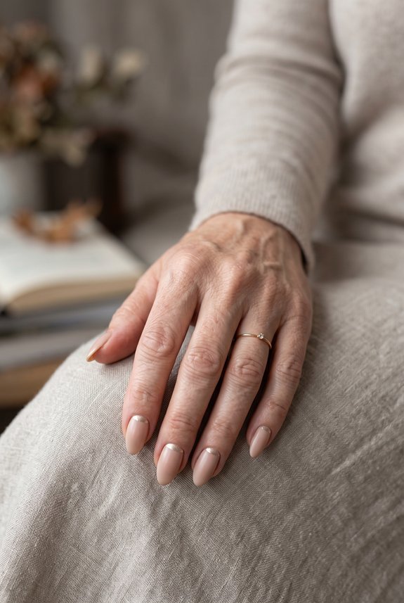 base focused reverse french manicure